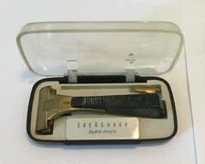 AS IS Vintage Eversharp Hydro-Magic Injector Safety Razor Gold&Black Ever Sharp
