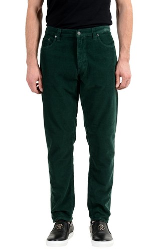 PRADA Uomo Verde Velluto a Coste Gamba Dritta Jeans Taglia 34 35 36 | eBay