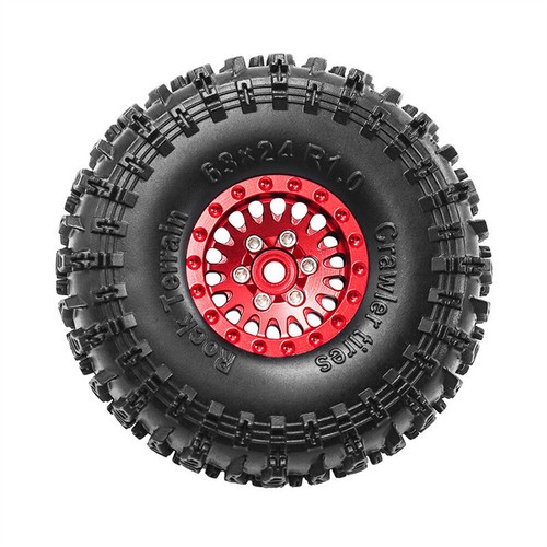 Aluminum alloy 1.0" Beadlock Wheel Rims Tires for 1/18 TRX4M 1/24 Axial SCX24 - Picture 22 of 28