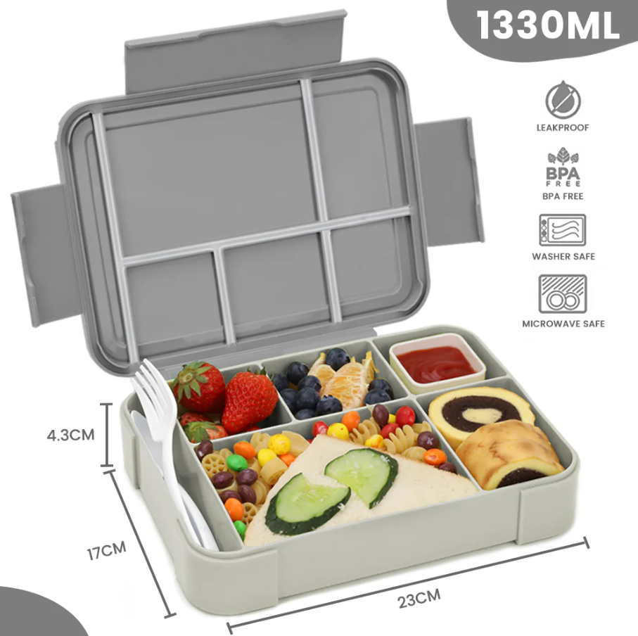 Lunch Box 1330ML 26 PCS,Bento Box Leak-Proof Dishwasher Microwave Safe BPA-Free