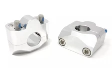 PAIR Motorcycle Handlebar Bar Risers 22mm 7/8 inch Clamps Polished 20mm Rise