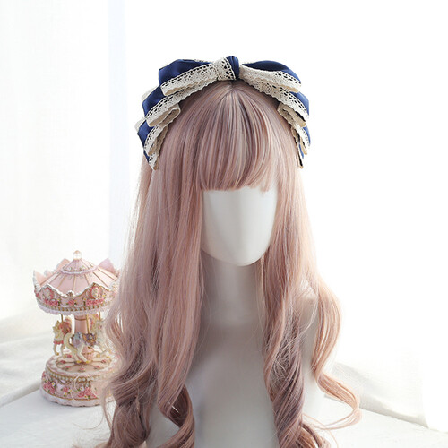 Lolita Headband Bowknot Headwear Gothic Headdress Princess Hair Accessory - Imagen 19 de 22