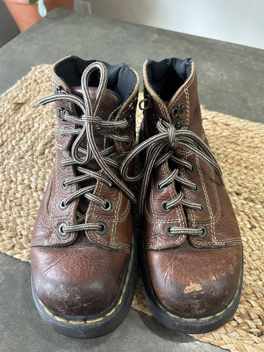 Doc martens brown leather boots cheap