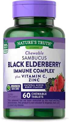SM Nature's Truth Black Elderberry Immune Complex Plus Vitamin C & Zinc 60 Count