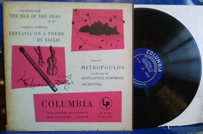 Rachmaninoff Isle of the Dead / V Williams Fantasia, Metropoulos *Col ML 4196