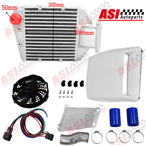 Top Mount Intercooler Kit For 4.2L Toyota Landcruiser 80 100 105 Series 1HZ 1HDT - Picture 3 of 14