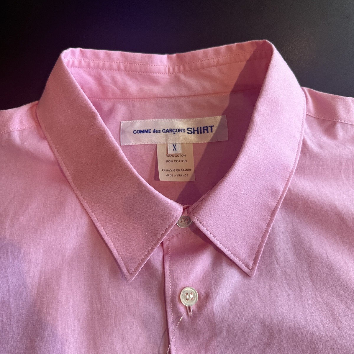 Comme des Garçons SHIRT Forever Poplin Shirt Light Pink Size