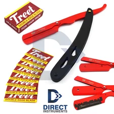 New Leaf Style Barber Wet Shaving Razor Straight Men Shaver Single Edge Blades