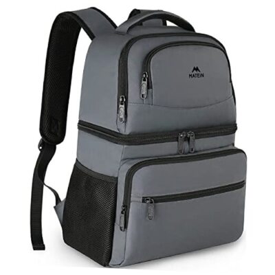  Cooler Backpack Insulated Lunch Backpack for Man Women, Leakproof 26 Cans Grey
