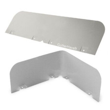 Package of 2 Gutter and Roof Splash Guard Deflectors- 5 or 6 Inch Gutter White