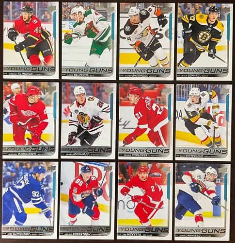 2018-19 Upper Deck Series 1 + 2 12 Card Young Guns Rookie Lot!!!! (Lot D)