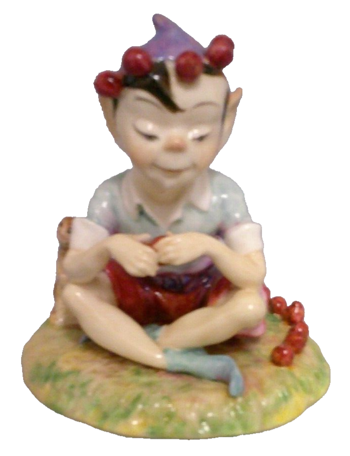 Very Rare Paragon Figure A Cross Legged Pixie Sitting Beside A Rabbit ...