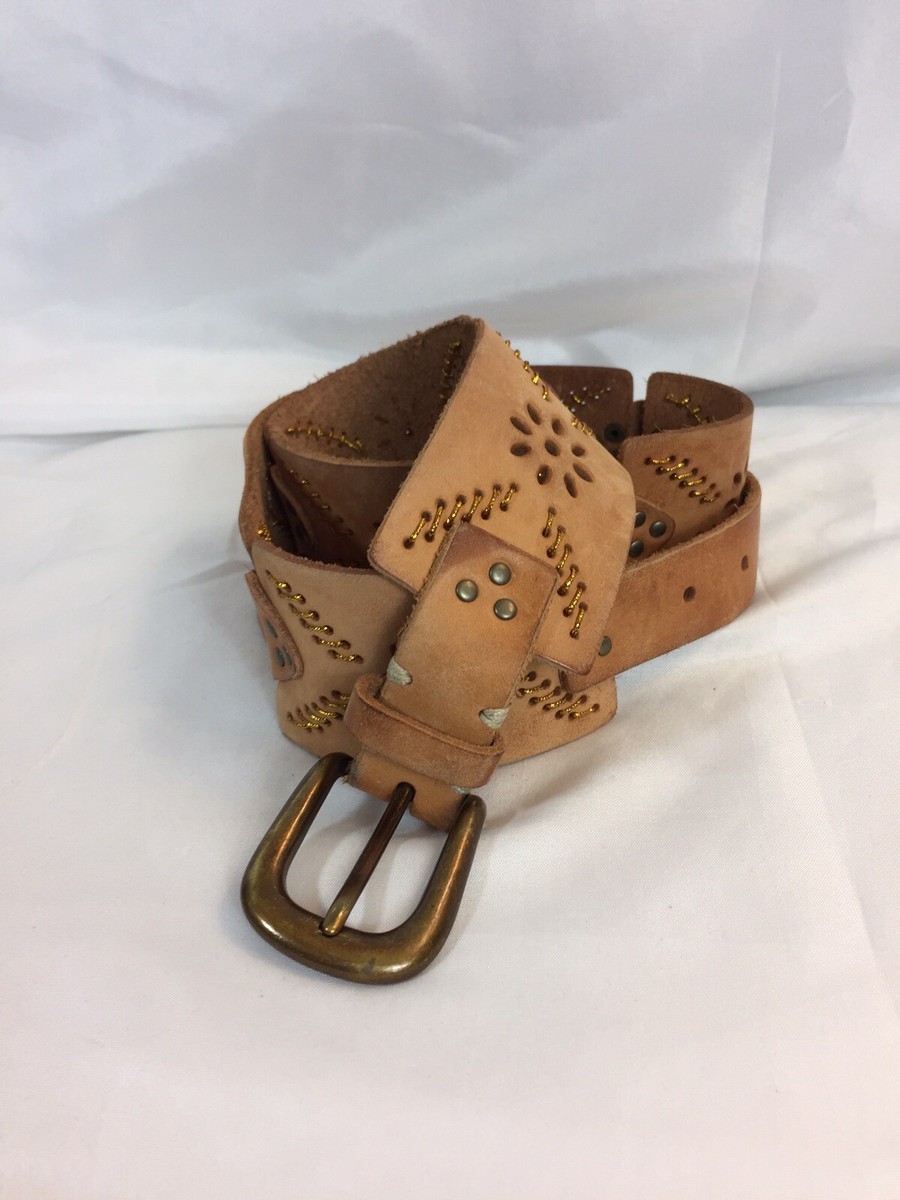 Vintage Arden B Light Tan Leather Snake Buckle Belt, Size M/L Arden B Belts for Women on Sale up to 90% Off: Poshmark main image 2