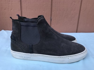 RARE Ted Baker Men's US 10 Gray Suede Pull-on Fashion