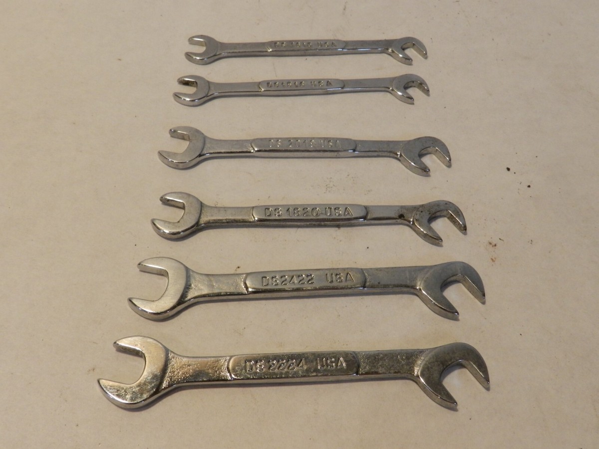 Snap On 6 PC Open End Ignition Wrench Set DS 2224 2422 1820 2018