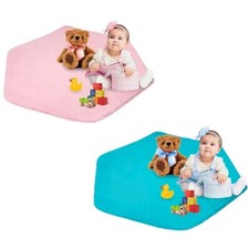 Kids Play Princess Castle Hexagon Rug Pad  for Playhouse Tent Mat Soft Coral
