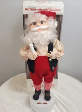 Vtg Holiday Time Telco Santa 18" Motion-ette 1991 Music Light *head Not Moving*