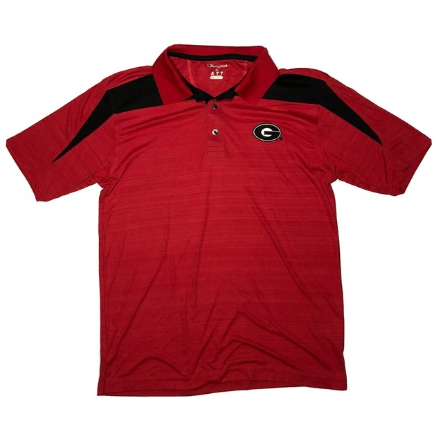 Georgia Bulldogs Mens UGA Champion Embroidered Logo Athletic Golf Polo size M | eBay