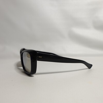 Vintage 60-70s Large Square Black Sunglasses Reflective Made  display picture 2