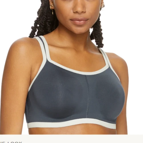 NWT Natori YOGI Underwire Sports Bra ASH NAVY/LINEN Gray 32D 32 D