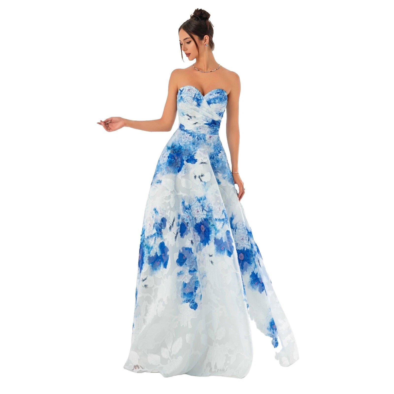 Cotton Ball Gown Formal Floral Dresses for Women