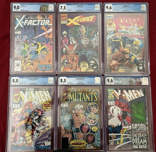 X-Men CGC Lot Of 6 Vintage Comics X-Force X-Factor New Mutants Cable Wolverine