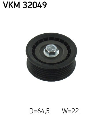 VKM 32049 SKF Idler/Guide Pulley, V-ribbed Belt for Fiat, Ford, Holden, Opel