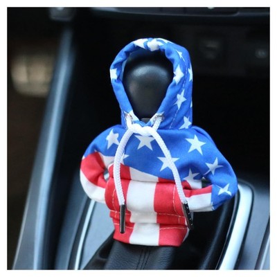 Stacool Car Gear Shift Cover with US Flag 5.51*4.72*0.20 inch, Colorful/U+D 