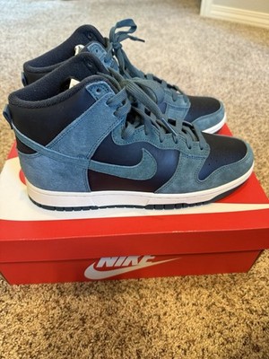 Nike Dunk Hi Retro PRM Black Faded Spruce Suede High Top DQ7679-002