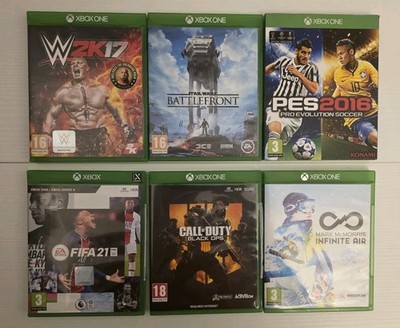 Xbox One Spiele Bundle - Fifa 21 - Infinite Air - COD Black Ops - Star Wars - WW