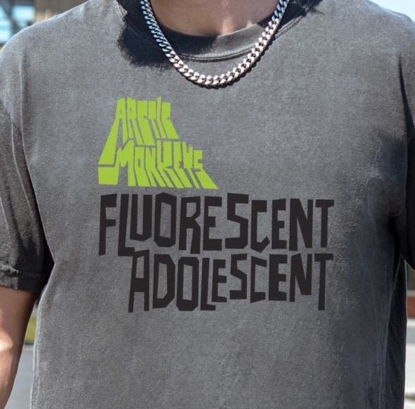Arctic Monkeys Fluorescent Adolescent T-Shirt Vintage Black