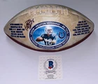 PEYTON MANNING SIGNED INDIANAPOLIS COLTS RECORD LOGO COMMEMORATIVE FOOTBALL BAS