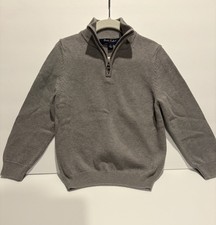 Kids Brooks Brothers Half Zip Sweater Boys Size XS Grey