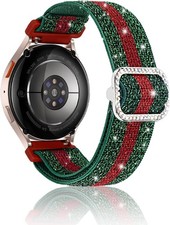 Sparkly Stretchy Nylon Strap Compatible with Samsung Galaxy Watch 7 40mm 44mm