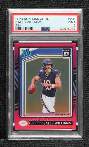 2024 Panini Donruss Optic Pink Prizm Caleb Williams PSA 9 MINT Rookie RC