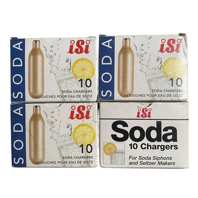 iSi CO2 Soda Siphon Chargers 4 Packages of 10 VINTAGE NEW OLD STOCK 40 Total