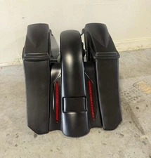 97-08 HARLEY DAVIDSON  6" DOWN 9"BACK SADLEBAGS/FENDER / 6.5 LIDS W/LIGHTS