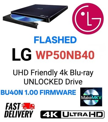 LG WP50NB40 4K UHD Friendly Blu-ray Unlocked Firmware Flashed MakeMKV LibreDrive