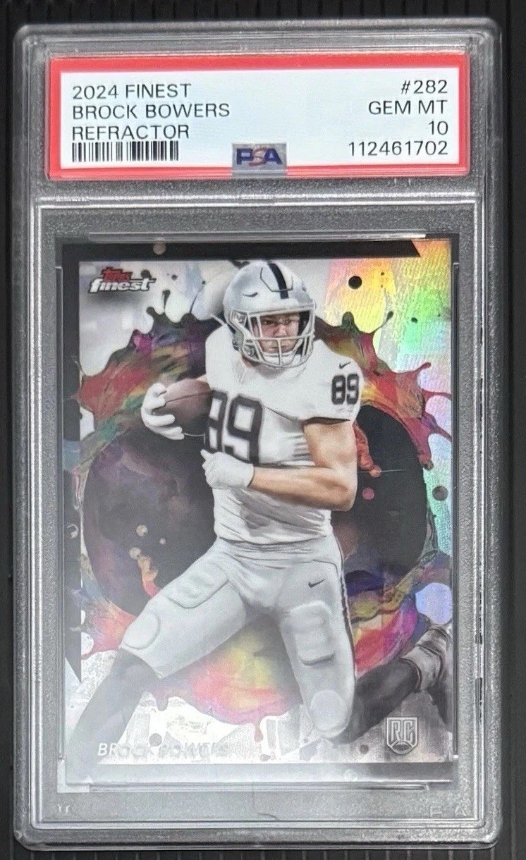Brock Bowers Topps Finest #282 Refractor