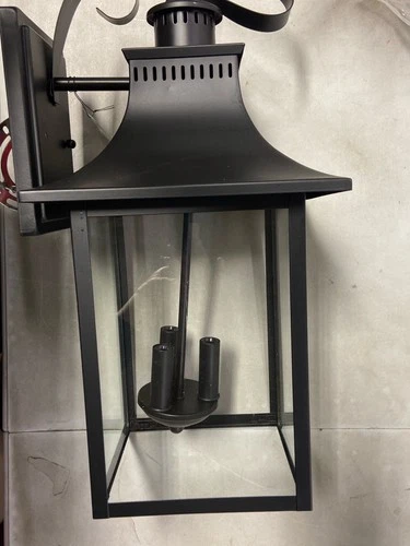 Quoizel CCR8410K Chancellor 1-Light Mystic Black Outdoor Wall Lantern Sconce - Picture 1 of 3