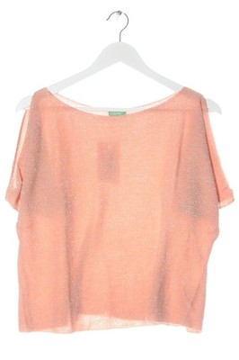 UNITED COLORS OF BENETTON Kurzarm-Bluse Damen Bluse Gr. DE 34 hellorange