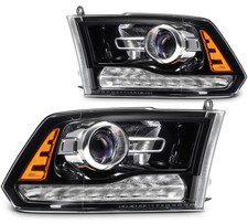 Pair Headlights Wbulbsplug For 2009-2018 Dodge Ram 1500 2500 3500 Wquad Lamps