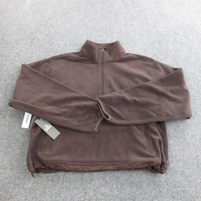 TnAction Jacket Womens Large Brown 1/4 Zip Polartec Fleece Snoday Ride Hiking