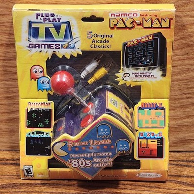 Pac-Man NAMCO Plug & Play TV Game 2004 5-in-1 Arcade Classics NEW Sealed Box