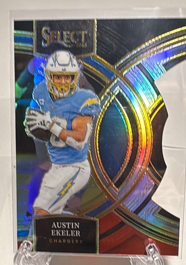 2023 Panini Select - Black and Red Prizms Die Cuts #169 Austin Ekeler Excellent
