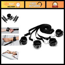 Deluxe Bed Restraint Kit for Couples - Adjustable Bondage Straps Cuffs