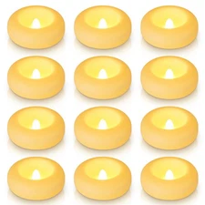 12pcs Flameless LED Floating Candles Battery Operated, 120+ Hours Glow Time, ...
