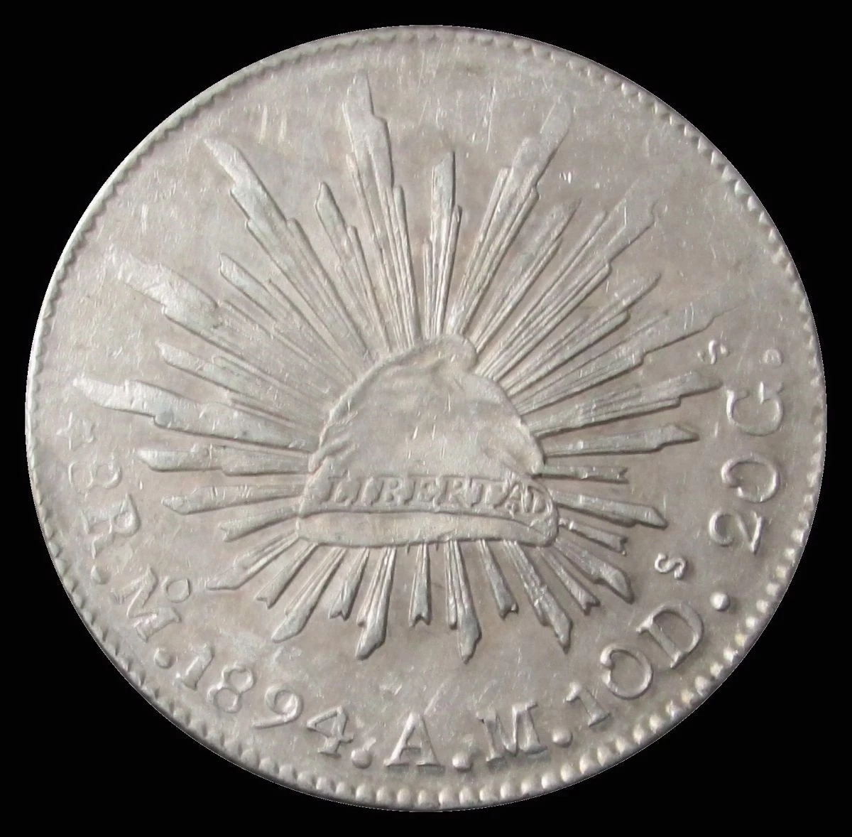 Silver 1894 Year Second Republic of Mexico Coins (1867-1905) for