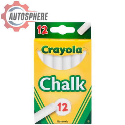 Crayola Chalkboard Chalk Sticks White 12 Count Smooth Writing, Clean Lines
