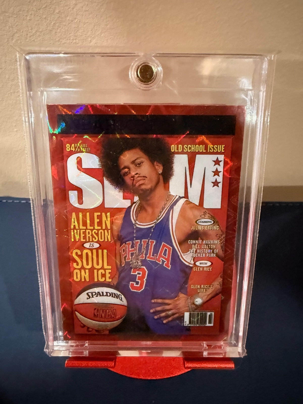 2020-21 Panini NBA Hoops - Slam Allen Iverson #1 Purple Explosion